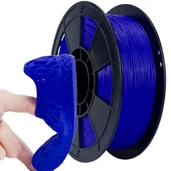 ZIRO ZIRO TPU Filament 1.75, 3D Printer Filament, Shore 95A Hardness Bright Color TPU, Flexible Soft Printing Material, 0.8KG Spool, Fit Most 3D FDM Printers, Blue