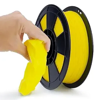 ZIRO ZIRO TPU Filament, Flexible Soft TPU 3D Printer Filament, Shore 95A Hardness 3D Printing Material, Bright Pure Color, 0.8KG Spool, Fit Most FDM Printers Pens, Yellow