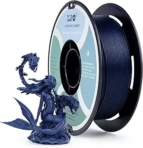 ZIRO ZIRO Carbon Fiber PLA Filament, Tough CF-PLA 3D Printer Filament, Reinforced Material 0.8KG, 15% Carbon Fiber Contained, Fits for Almost All FDM 3D Printers, 1.76lbs, Navy Blue