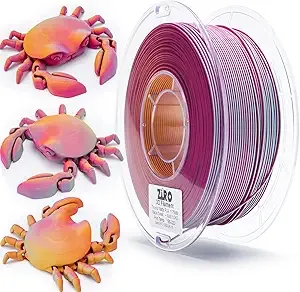 ZIRO ZIRO Matte 3-in-1 Colors PLA Filament, Magic Discoloration 3D Printer Filament, Different Color Coextrusion Chrome 3D Filament, Fit Most FDM Printers,1KG/2.2lb Spool, Maple Forest