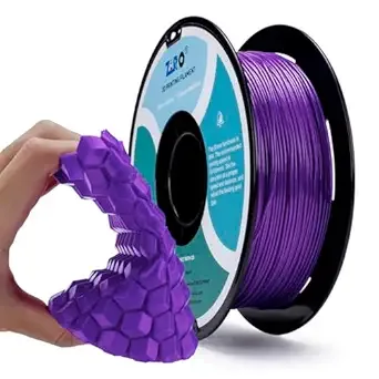 ZIRO ZIRO TPU Filament, Flexible 3D Printer Filament, Shore 95A Hardness TPU, Compatible with Most FDM Printers, Colorful Soft 3D Printing Material, 0.8KG/1.8lbs Spool, Purple