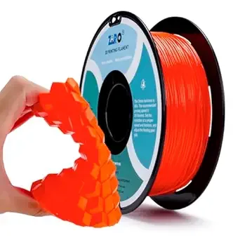 ZIRO ZIRO TPU Filament, Flexible 3D Printer Filament, Shore 95A Hardness, Compatible with Most FDM Printers, Colorful Soft 3D Printing Material, 0.8KG/1.8lbs Spool, Orange (TPU)