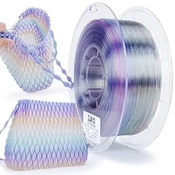 ZIRO ZIRO TPU Filament, Flexible Fast Color Change Filament, Shore 95A Hardness TPU, Compatible with Most FDM Printers, Colorful and Soft 3D Printing Material, 0.8KG/ 1.76lbs Spool, Flex Opal